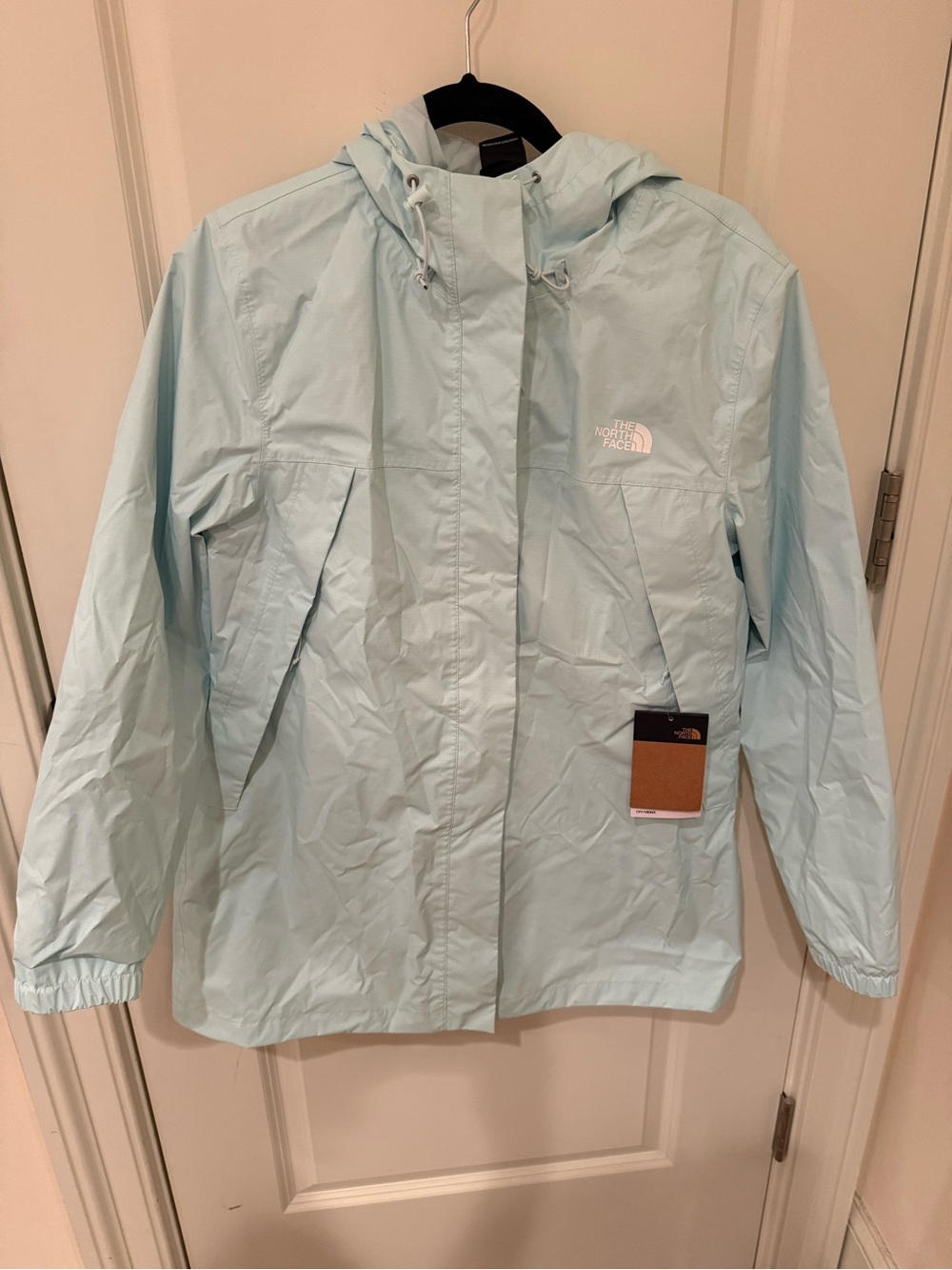 NWT The North Face Antora Parka Women's Pale Blue Hooded Rain Jacket